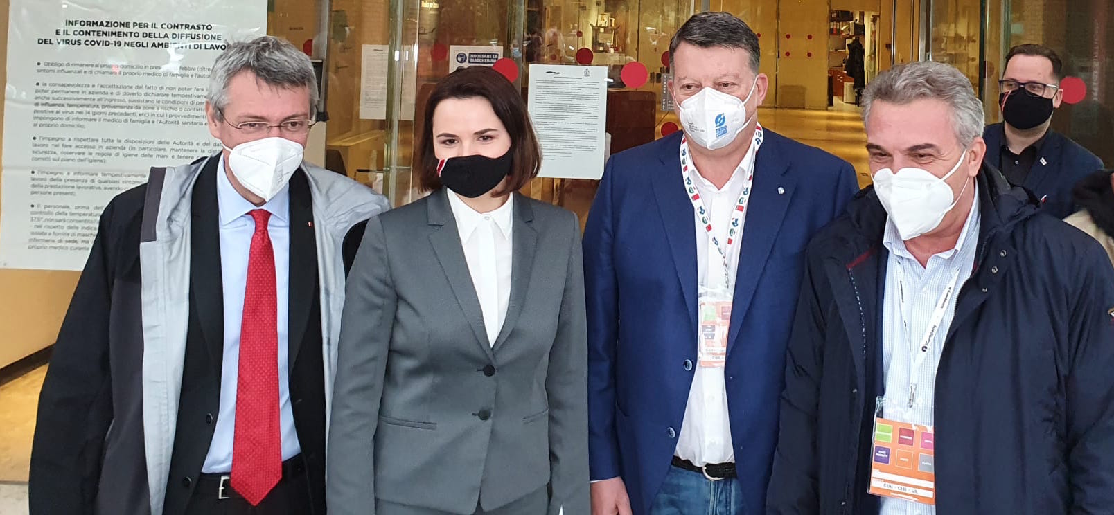Landini, Sbarra e Bombardieri incontrano Sviatlana Tsikhanouskaya